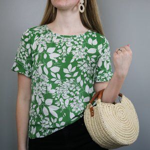 Ann Taylor Spring Leaf Blouse
